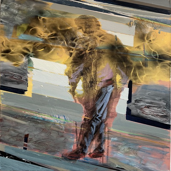 ©Copyright Mathias Schauwecker, Sans titre, acrylique et huile sur toile, 130 x 160 cm, 2024